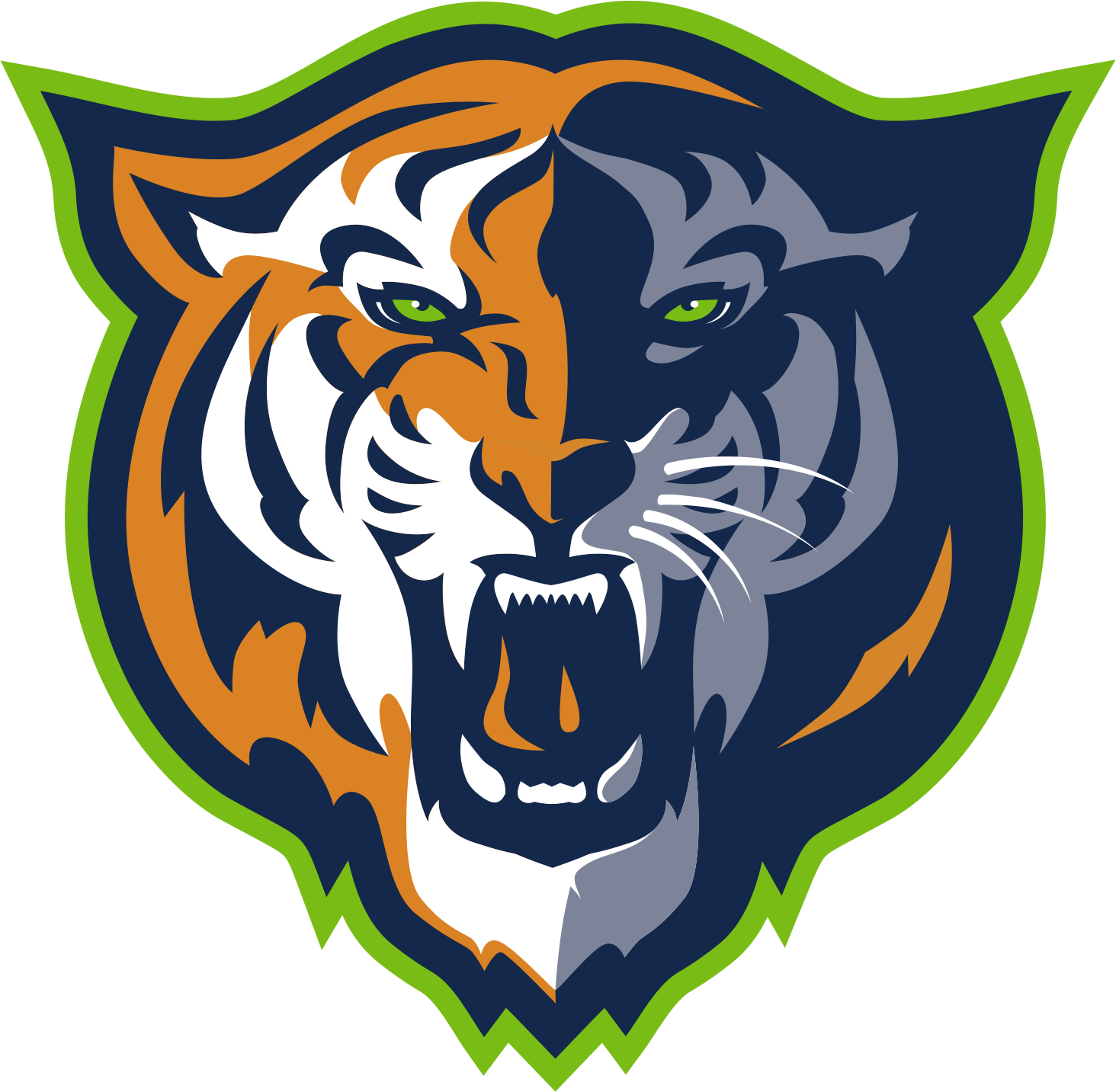Bengal tiger head mark